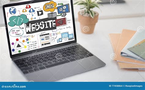Website Internet Homepage Browser Html Concept Stock Photo Image Of