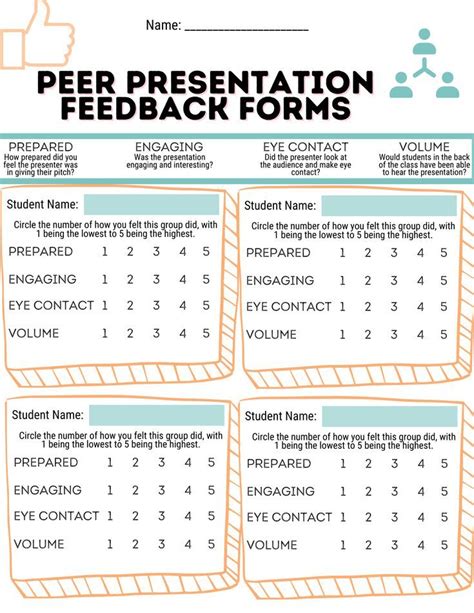Peer Presentation Evaluation Form Evaluation Form Presentation