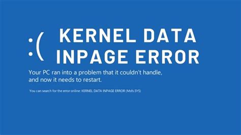 How To Troubleshoot The Kernel Data Inpage Error In Windows