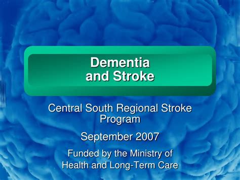 Ppt Dementia And Stroke Powerpoint Presentation Free Download Id