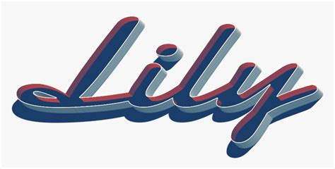 Lily 3d Letter Png Name Calligraphy Transparent Png Transparent