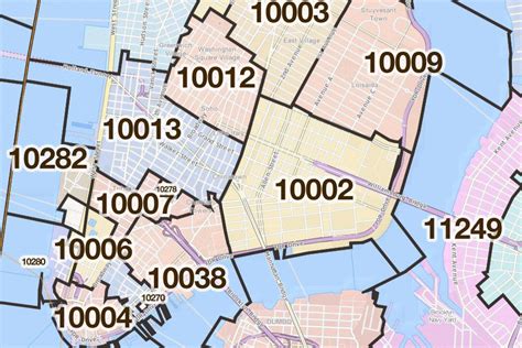 New York City Zip Code Map Manhattan Map Of United States Of America
