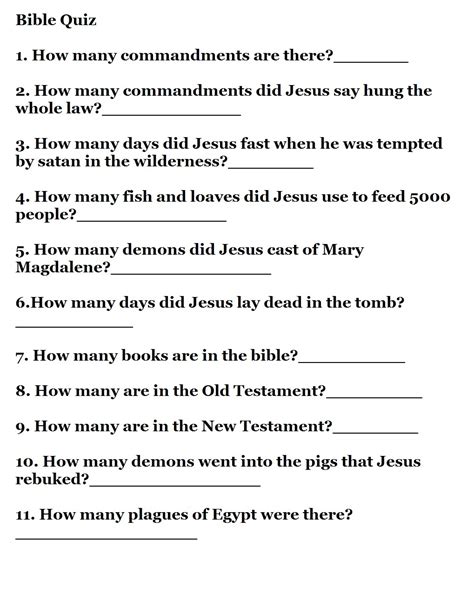 Printable Bible Quizzes Free Printable Bible Trivia Questions And Answers Free Printable