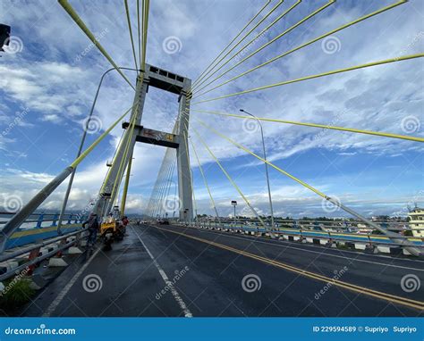 beautiful view from soekarno bridge manado september 2021 stock image image of sulawesi