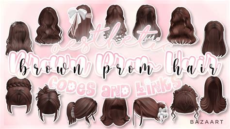 Brown Prom And Wedding Hairstyle Codes And Links Roblox Bloxburg Berry