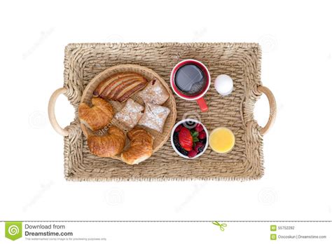 Chic wicker tray from anthropologie. Wicker Breakfast Tray On White Background Stock Photo ...