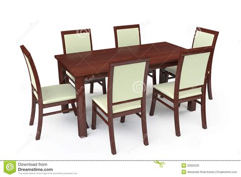 By noble house (80) $ 599 99 /set. Dining Table With Six Chairs Stock Illustration ...