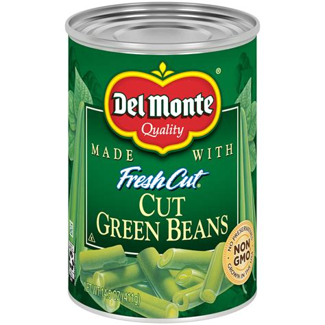 Del Monte Cut Green Beans Canned Vegetables 145 Oz Can