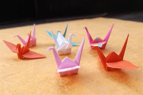 Mini Origami Crane In Assorted Colors And Patterns Origamicr
