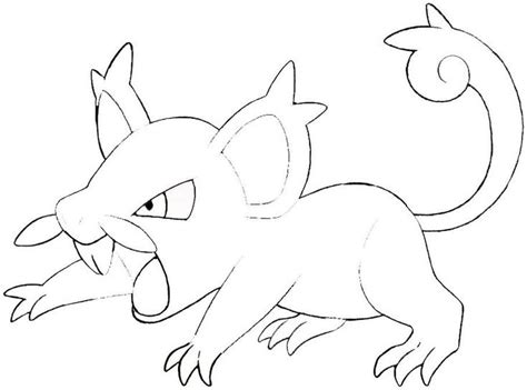 Alolan rattata coloring sheets drawing | Pokemon coloring pages
