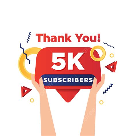 Thankyou 5k Subscribers Png Vector Psd And Clipart With Transparent