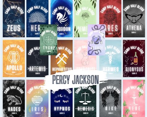 Percy Jackson Greek God And Goddess Cabins Phone Wallpapers 20 Piece