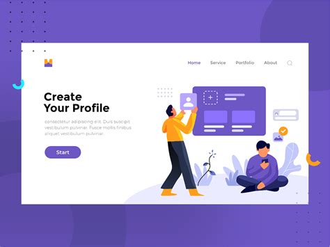 Create Your Profile Illustration Uplabs