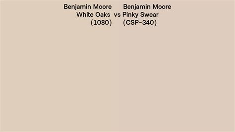 Benjamin Moore White Oaks Vs Pinky Swear Side By Side Comparison