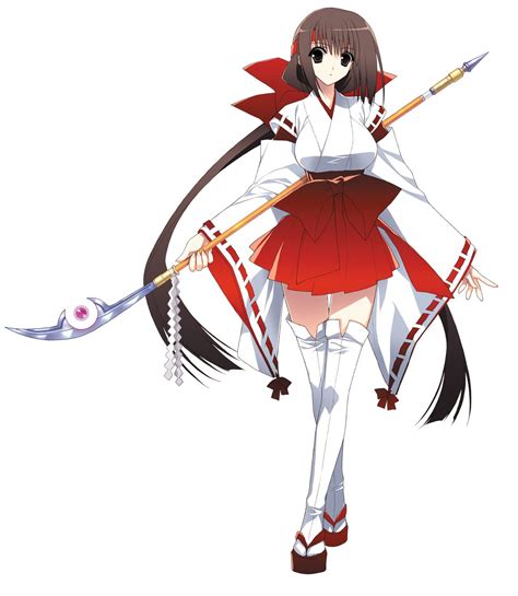 Miko With Naginata Warrior Maiden Temple Guard Anime Anime Images