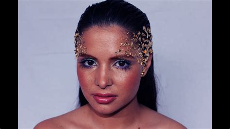 Grecian Goddess Makeup With Gold Leaf Tutorial Youtube