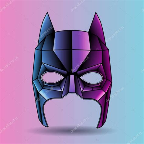 Vector Superhero Batman Colored Mask Superhero Batman — Stock Vector