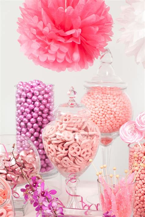 pink candy buffet — candy buffets — wedding candy — pink candy bar pink candy buffet