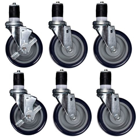 Regency 5 Heavy Duty Swivel Stem Casters For Work Tables And Equipment