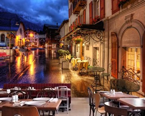 Beibehang Custom Quality Wallpaper European Italian Town European