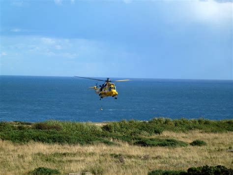 Air Sea Rescue Helicopter At Work Near © John H Darch Geograph