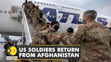 140 Us Soldiers Return From Afghanistan After Troop Withdrawal Latest News Youtube