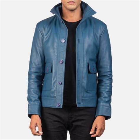 men s blue leather jackets buy best blue leather jackets for men in 2022