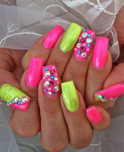 Summer Pink And Yellow Nails A Fun And Colorful Look For The Season