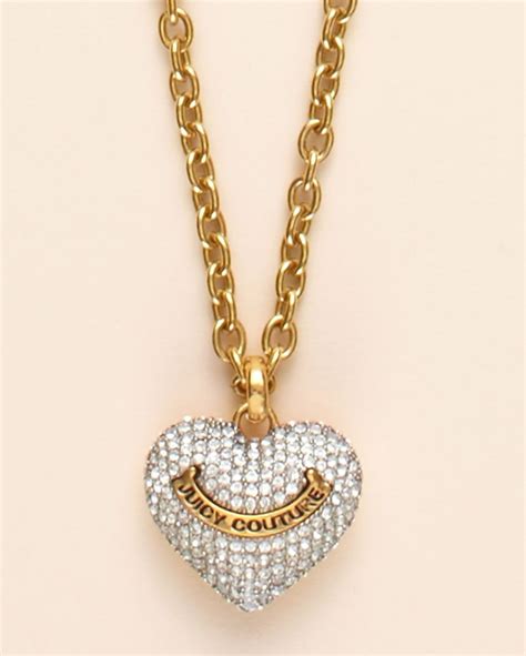 I Love Juicy Couture Juicy Couture Necklace Pave Heart Necklace
