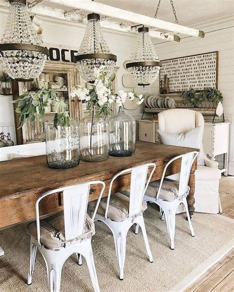 Awesome Stunning Rustic Farmhouse Dining Room Set Furniture Ideas
