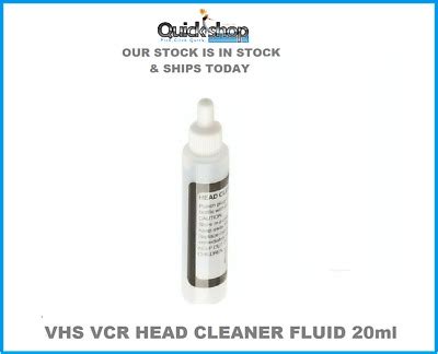 VHS Head Cleaning Fluid Solution For VCR Video Tape Cleaner Cassette Ml EBay
