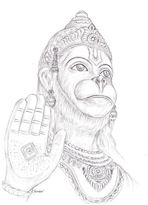 Buddhist Art Drawing Hanuman Images Om Art