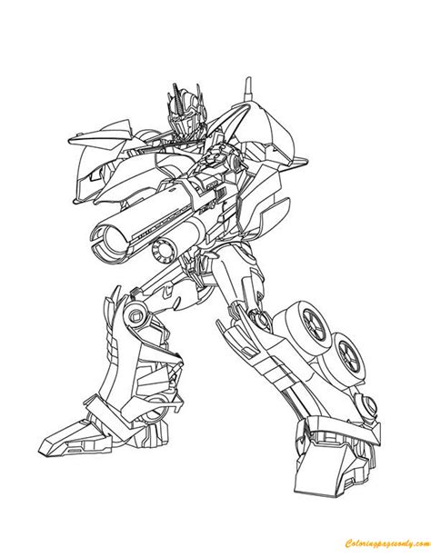 Optimus Prime From Transformers Coloring Page Free Printable Coloring