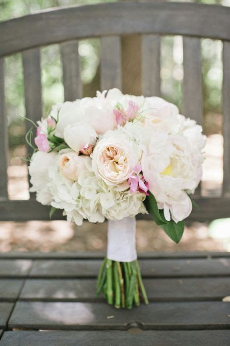 Classic Romantic Bridal Bouquet In Blush And White With Peonies Garden