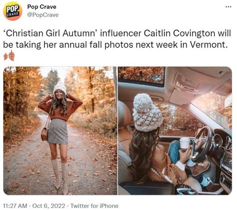 ‘christian Girl Autumn Influencer Caitlin Covington Will Be Taking Her Annual Fall Photos Next