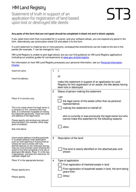 Fill Free Fillable Hm Land Registry Pdf Forms