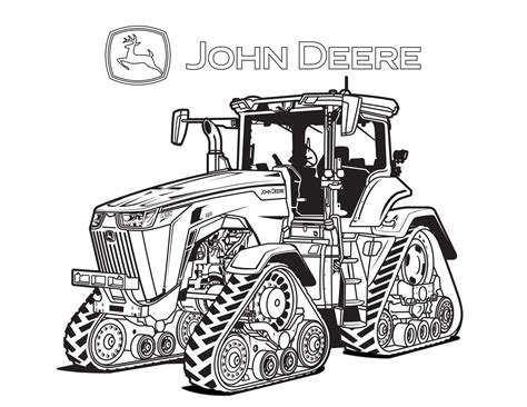 coloring john deere tractor coloring pages  farm tractor coloring pages printable