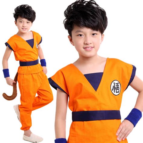 Children Cosplay Dragon Ball Son Goku Kids Cos Costume Anime Party Show