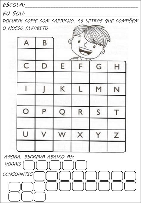 Atividade Aprendendo O Alfabeto Aprender O Alfabeto Alfabeto Atividades