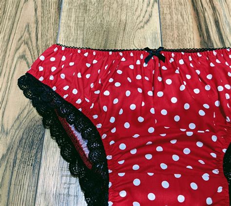 Red And White Polka Dot Woven Panties Etsy