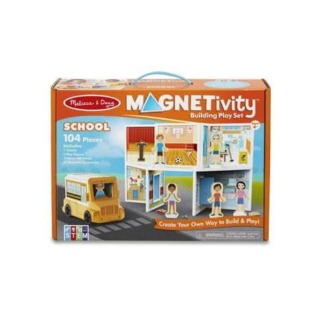 Melissa And Doug Magnetivity Magnetic Building Play Set School With