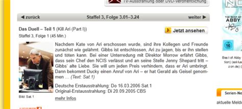(2009) spielt in los angeles und navy cis: Navy Cis: Abby angeschossen