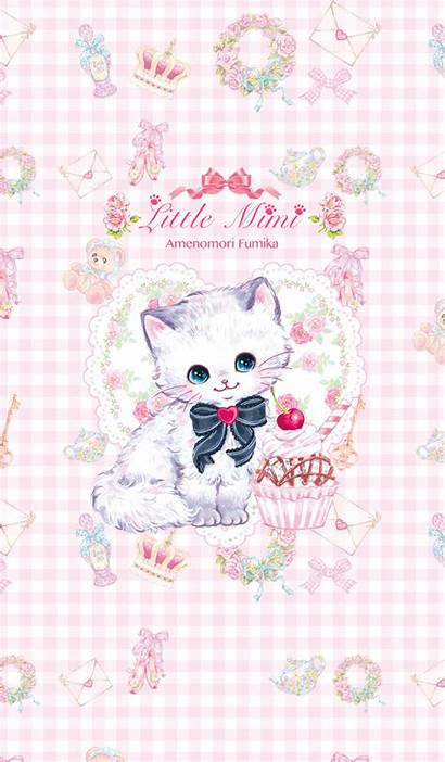 Kawaii Fumika Wallpapers Animal Rabbit Line Cat