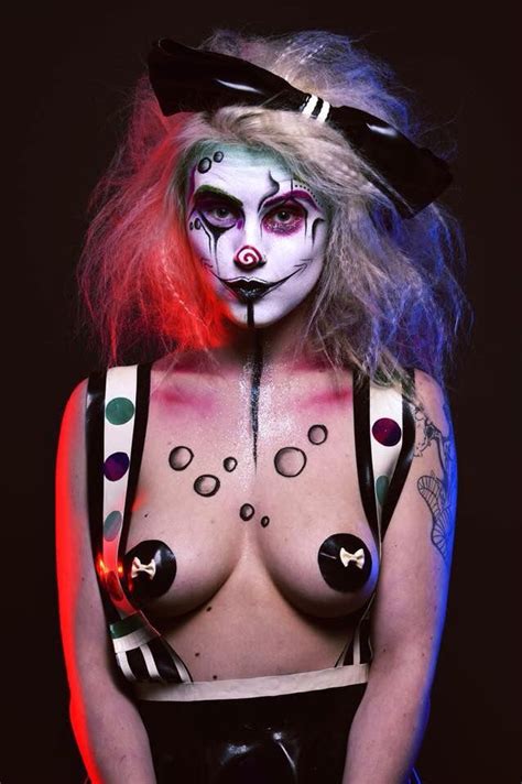 Female Clown Body Paint Clown Girl Cosplay Luscious. 