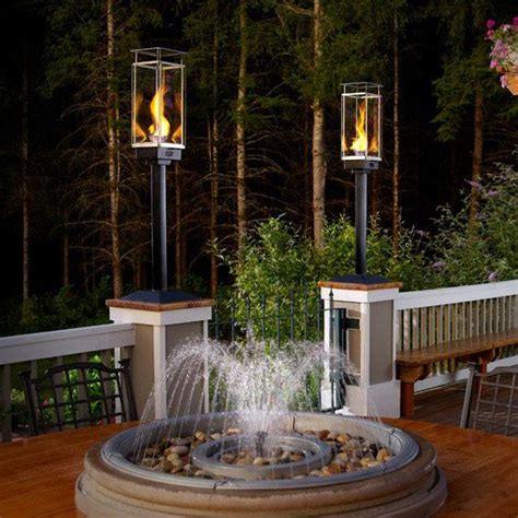 Gas and electric lanters, automatic igniters, flicker flame effects. Tempest Torch Decorative Outdoor Gas Lamp - Electronic ...