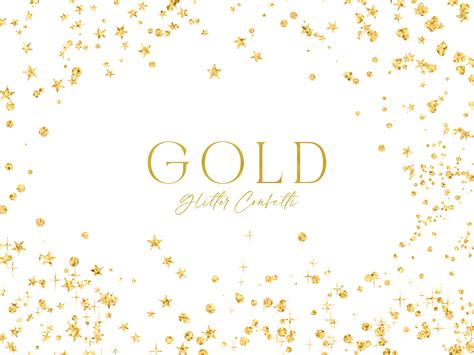 Gold Glitter Confetti Png Clipart Graphic By Lilyuri0205 · Creative Fabrica
