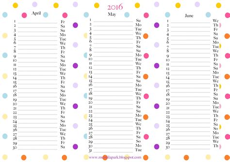 Free Printable 2016 Planner Calendar Ausdruckbarer