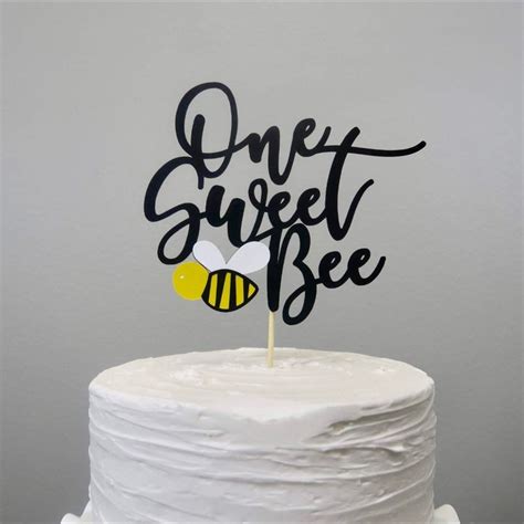 One Sweet Bee Cake Topper Bee First Birthday Beeday Party Etsy In