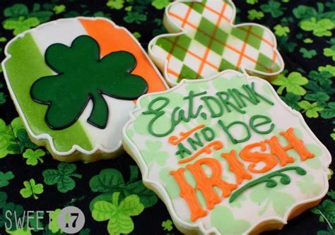 This website uses cookies to improve your experience while you navigate through the website. St. Patrick's Day set by Sweet 17 Cookies. Green & orange ...