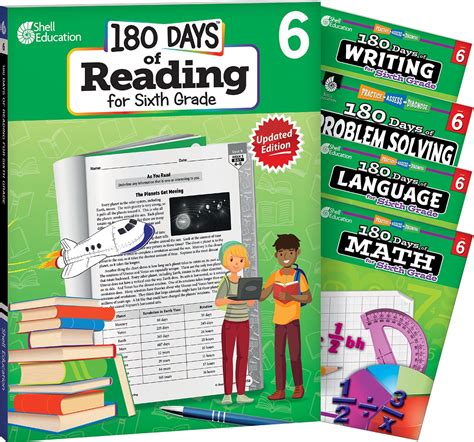 180 Days Of Sixth Grade Practice 6th Grade Workbook Set For Ages 10 12